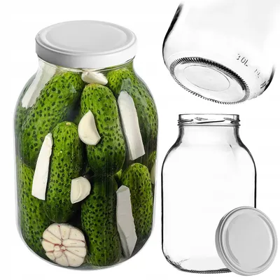 Produktbild von Kadax Glas Einmachglas 3L mit Deckel für Konserven