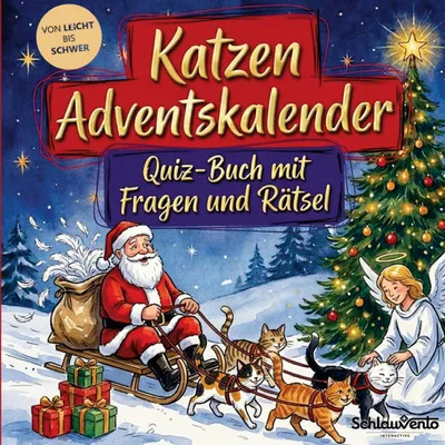 Produktbild von Katzen-Adventskalender: Quiz-Buch mit Fragen und Rätsel