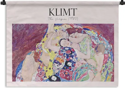 Produktbild von MuchoWow® Wandteppich Wandbehang Kunst - Gustav Klimt - Die Jungfrau (1980) 150x112 cm Tapisserie Dekoration Wandtuch - Wanddecke - Wandteppiche