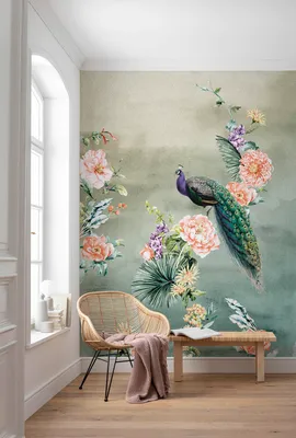 Produktbild von Digitaldruck Vlies Fototapete - Pfau - Größe 200 x 250 cm