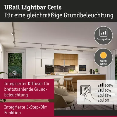 Produktbild von Paulmann Ceris, Strahler Oberflächenbeleuchtung, Nicht austauschbare(s) Leuchtmittel, LED, 9,5 W, 3000 K, Chrom