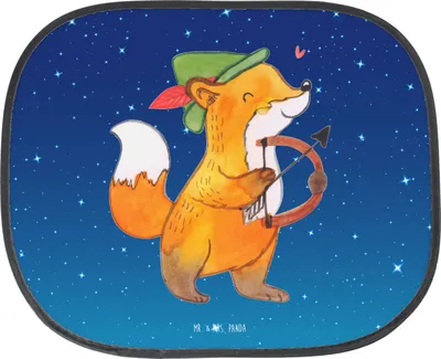 Produktbild von Mr. & Mrs. Panda auto hitzeschutz Schütze Astrologie - Sternenhimmel Blau - Geschenk, Sonnenschutz Seitenscheibe, Sternzeichen, Tierkreiszeichen, autofenster, Kfz