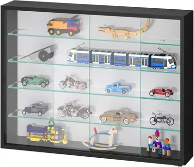 Produktbild von Vitrine stehend Hängevitrine - Schiebetüren - 75 x 55 x 14 cm
