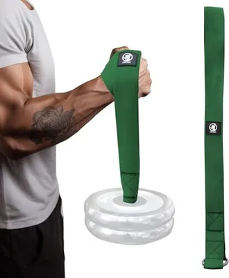 Produktbild von J Bryant Enhanted Arm Wrestling Training Loading Strap Geeignet für Handgelenk Unterarm und Bizeps Workouts Kompatibel mit 1 Zoll 2 Barbell Plates