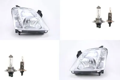 Zdjęcie produktu dla Johns, Reflektory halogenowe pasujące do Opel Meriva A 03-10 z H7 H1 zestaw lewy prawy 1216153 93175364 1216152 93175365