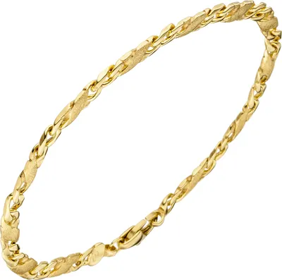 Produktbild von JOBO Armband 585 Gold Gelbgold teil matt 21 cm Goldarmband
