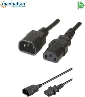 Zdjęcie produktu dla Manhattan 352673 Manhattan Stromkabel C13 auf C14 1m schwarzm schwarz