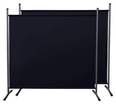 Zdjęcie produktu dla 2 sztuki parawanu o wymiarach 180 x 178 cm, w kolorach czarnym i białym