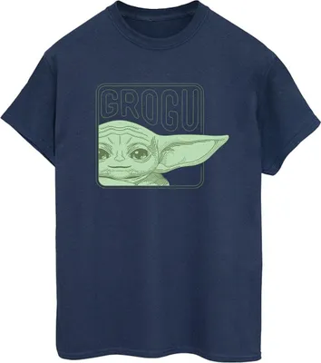 Produktbild von Star Wars - "The Mandalorian" T-Shirt für Damen BI45945 (S) (Marineblau)