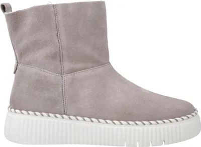 A single beige boot is shown against a white background.