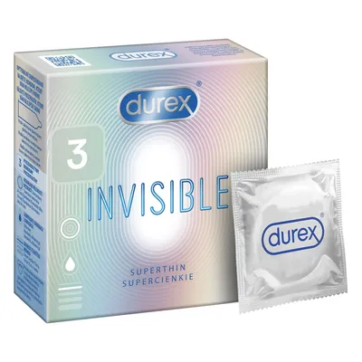 Obrázok produktu pre Durex_Invisible Extra Thin Super Cienkie Prezerwatywy 3Szt
