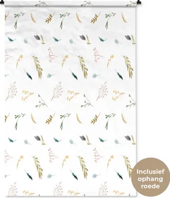 Produktbild von MuchoWow® Wandteppich Wandbehang Blumen - Muster - Pastell 120x180 cm Tapisserie Dekoration Wandtuch - Schlafzimmer - Dekorationen für das Haus