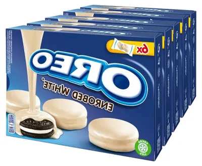 Produktbild von Oreo Weiße Schokolade Kekse, 5x246g, 1,23kg, cremig & knusprig Snack