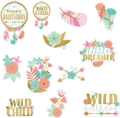Produktbild von Raumdeko Boho Birthday Girl 12 tlg.