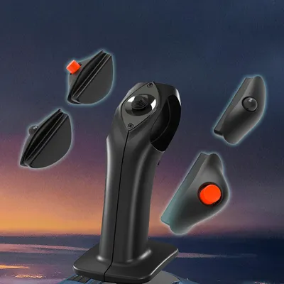 Produktbild von Thrustmaster TCA Sidestick Airbus edition, Flightstick, PC, Analog / Digital, Kabelgebunden, USB, Schwarz, Blau