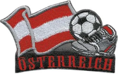 Produktbild von AUFNÄHER Applikation Bügeltransfer - Fußball Österreich - 77901 - Gr. ca. 8 x 5 cm