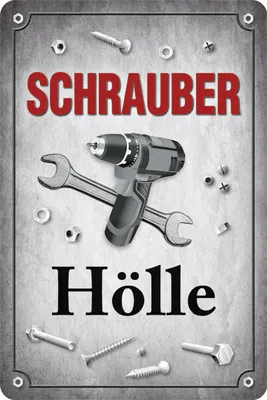 Produktbild von Blechschild: Schrauberhölle, 20 x 30 cm, Blechschilder, Werkzeug