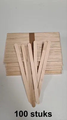 Produktbild von CHPN – Eisstiele – Bastelstäbchen – Basteln – Holz – 18 cm – Basteln – Kreativ mit Kindern – Bastelholz – Lutscherstäbchen – Holzstäbchen – 100 Stück