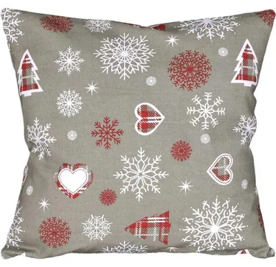 Produktbild von Weihnachts-Kissenbezug Baumwolle Herz 40x40 cm