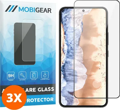 Produktbild von Mobigear Premium 9.98 Samsung Galaxy S23 Plus Panzerglas Gehärtetes Glas Displayschutz - Hüllenfreundlich - Schwarz (3er Pack)