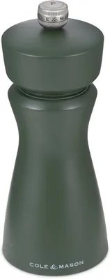 Zdjęcie produktu dla Cole & Mason Kenton, Młynek do soli i pieprzu, Ciemny Zielony, Drewno kauczukowe, Ceramika, Pieprz, Sól, 60 mm