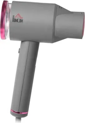 Produktbild von HOMCOM Dampfglätter Dampfbürste faltbar Kleidung Hemden Dampfbügeleisen mit 160 ml Wassertank 1520 W schnelles Aufheizen Aluminium Kunststoff Grau+Rosa 27,5 x 18,2 x 9 cm
