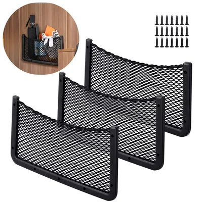 Imagen del producto de Solidchoice - Juego de 3 redes multifuncionales para el maletero del coche