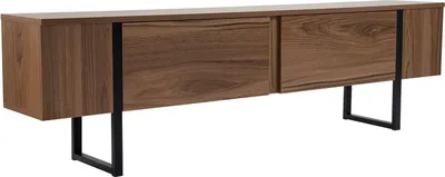 Image de Tarquin - Meuble TV, 180x30x50h cm, Noyer, Marron, une étagère