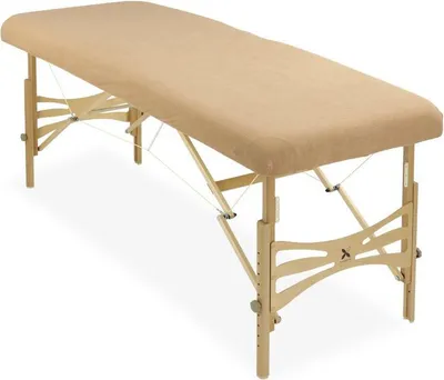 Produktbild von Habys Frottee Bezug für Massageliegen Spannbezug Therapieliegen Beige 70/165 cm