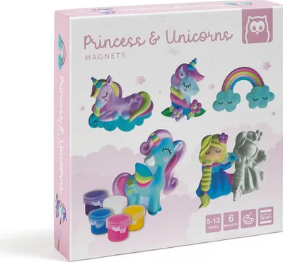 Produktbild von Eurekakids Einhorn-und Prinzessin-magnete Formen Und Bemalen Mehrfarbig  Mehrfarbig One Size