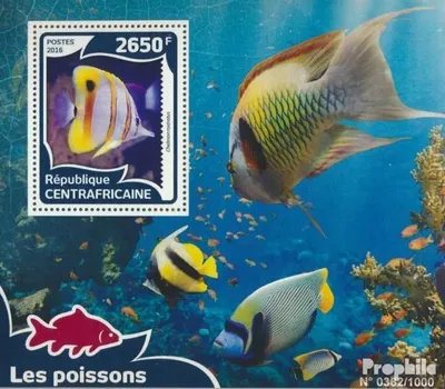 Produktbild von Briefmarken Zentralafrikanische Republik 2016 Mi Block 1418 (kompl. Ausgabe) postfrisch Fische