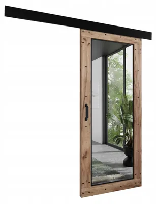 Produktbild von KierMoebel Schiebetür Komplettset ADIO 8, Wohnzimmer Schiebetür Craft Gold 96x205x3,2 cm