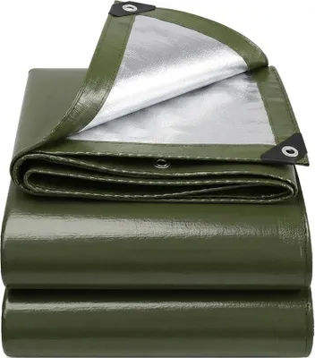 Image de Bâche de protection 4x4 mètres, imperméable, avec œillets, pour jardin