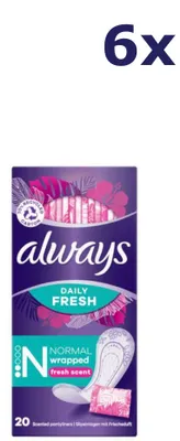 Produktbild von 6x Always Dailies Fresh Scent Slipeinlagen, 20 Stück