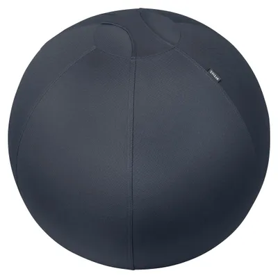 Produktbild von Sitzball für aktives Sitzen, Gymnastikball, ergonomische Alternative zum Schreibtischstuhl, 65 cm Durchmesser, inkl. Stoffbezug, Innenball, inkl. Handluftpumpe, Grau