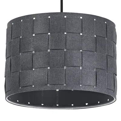 Immagine prodotto di LEDVANCE lampada a sospensione decorativa grigia in feltro e metallo, E27, diametro 280 mm, luce calda grazie al paralume intrecciato, sostenibile grazie alla sorgente luminosa sostituibile, facile installazione