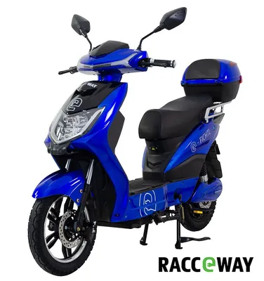Produktbild von Elektroskútr RACCEWAY® E-FICHTL®, modrý-lesklý s baterií 12Ah