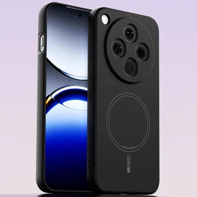 Obrázek produktu pro Magnetické pouzdro pro Oppo Find X8, kompatibilní s MagSafe, tekutý silikon, nárazuvzdorné a odolné proti poškrábání Černá