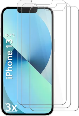 Produktbild von 3er Pack iPhone 13 Panzerglas Panzerfolie Schutzglasfolie Displayschutzglas Echt Glas Schutz Folie Display Glasfolie 9H