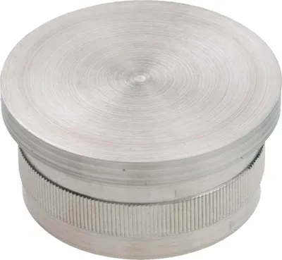 Produktbild von CROSO Rändelkappe flach, ø 33,7 x 2,0 mm, Edelstahl geschliffen V2A