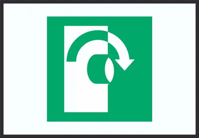 Produktbild von Zum Öffnen im Uhrzeigersinn drehen Symbol A3 (297x420mm) Schild