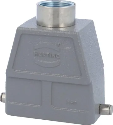 Produktbild von HARTING Han 10B Tüllengehäuse hoch, 1xM25 gerader Kabelabgang, für 1 Bügel (am Unterteil) Verschraubung M25