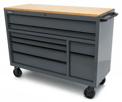 Produktbild von HBM Werkzeugwagen, 8 Schubladen, 142 cm, grau