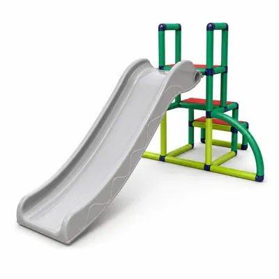 Produktbild von MAS Alma Babyrutsche mit Turm & Baukasten, 1,49 m Gartenrutsche, KI-generiertes Bild