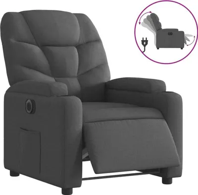 Produktbild von Relaxsessel Elektrisch Dunkelgrau Stoff