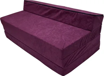 Produktbild von Klappmatratze Faltmatratze 200x120x10 cm - 1224, 4-teilig mit Kopfstütze, wird zum Sofa, campinggeeignet, bequem, Bezug abnehmbar