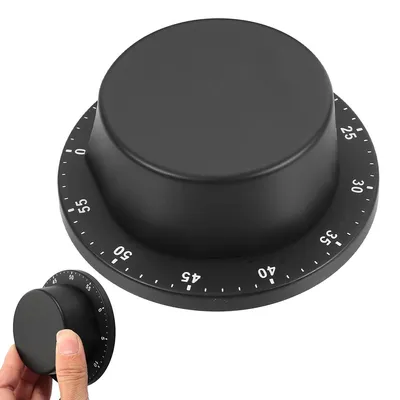 Produktbild von Mechanischer Küchentimer Edelstahl, Magnetischer Countdown Timer 60 Min, Küchenwecker ohne Batterie, Koch Timer für Küche