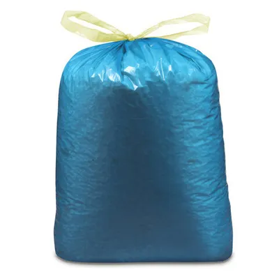 Produktbild von 25x Müllsäcke mit Zugband 120 Liter 70 x 100 cm LDPE blau