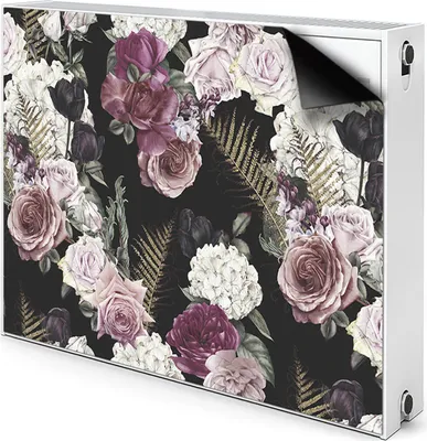 Produktbild von Magnet Radiator Magnet Mat Heizkörper Heizung Verkleidung Abdeckung 110x60 cm  - Romantisch, blumen
