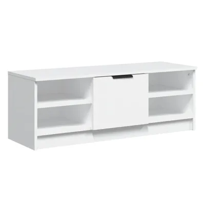 Image de Meuble TV Blanc 102x35,5x36,5 cm Bois d'ingénierie